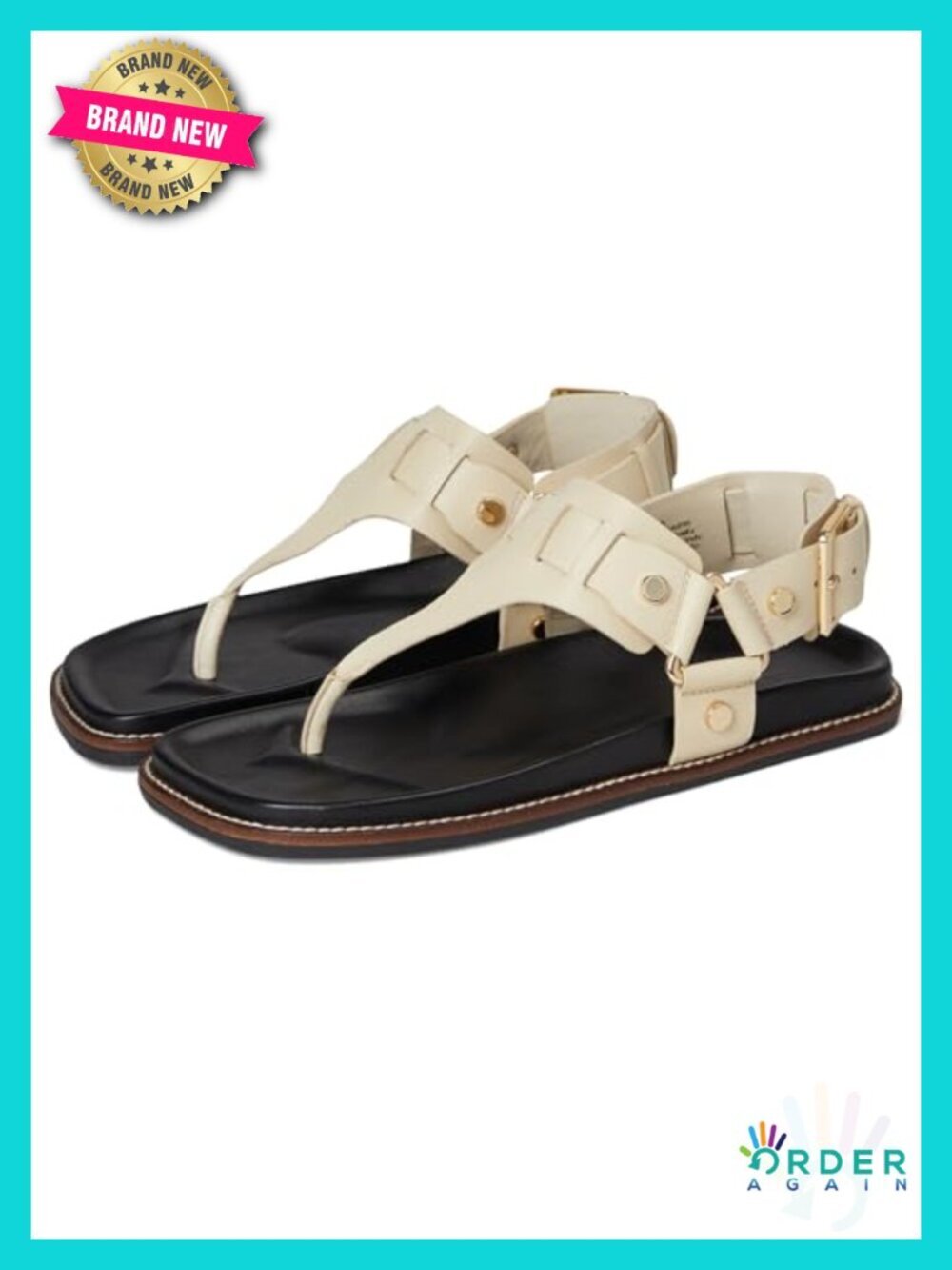 Square Toe Sandals with Adjustable Buckle Strap